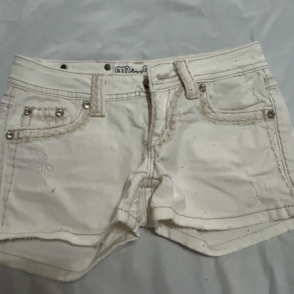 Miss Me Off-White Jean Shorts
